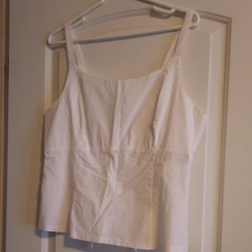 Women's White Square-Neck Camisole Top